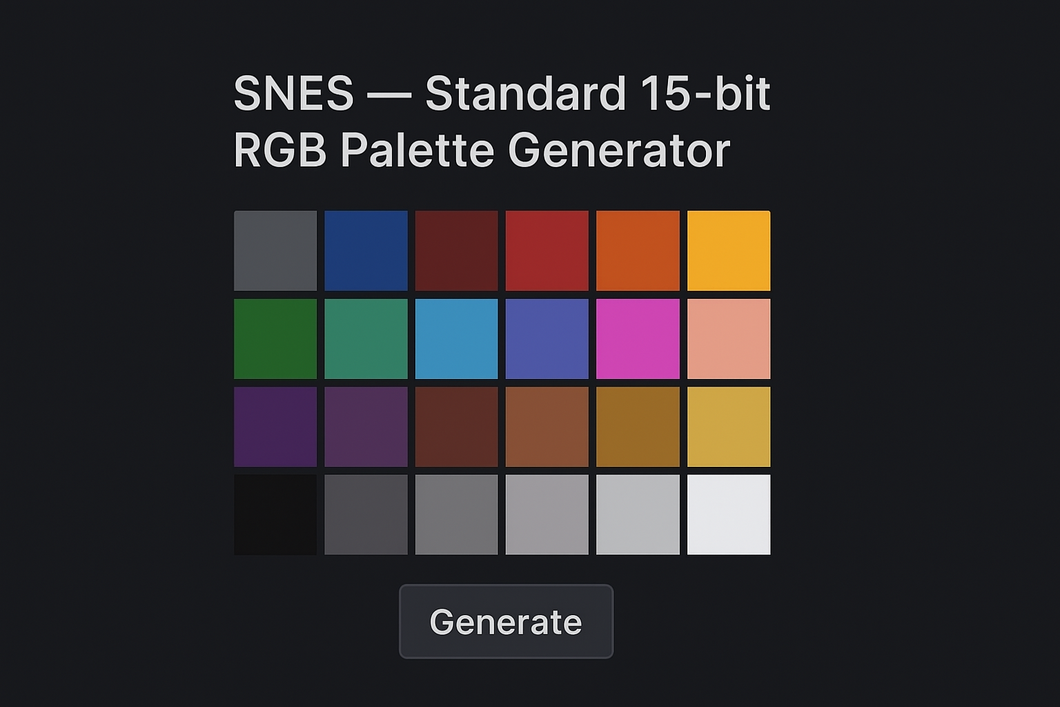 SNES - Standard 15-bit RGB Battle Generator by Aybami