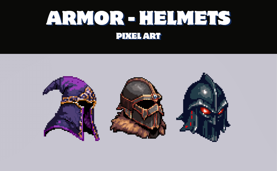 Helmets Pixel Art