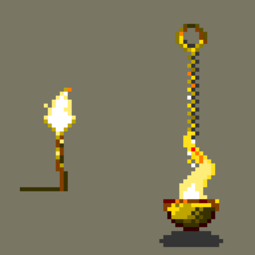 Pixel Art Animated Torches – 2 Torch Sprite Assets 32x32