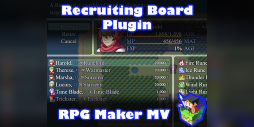Cover image for Recruiting Board plugin for RPG Maker MV