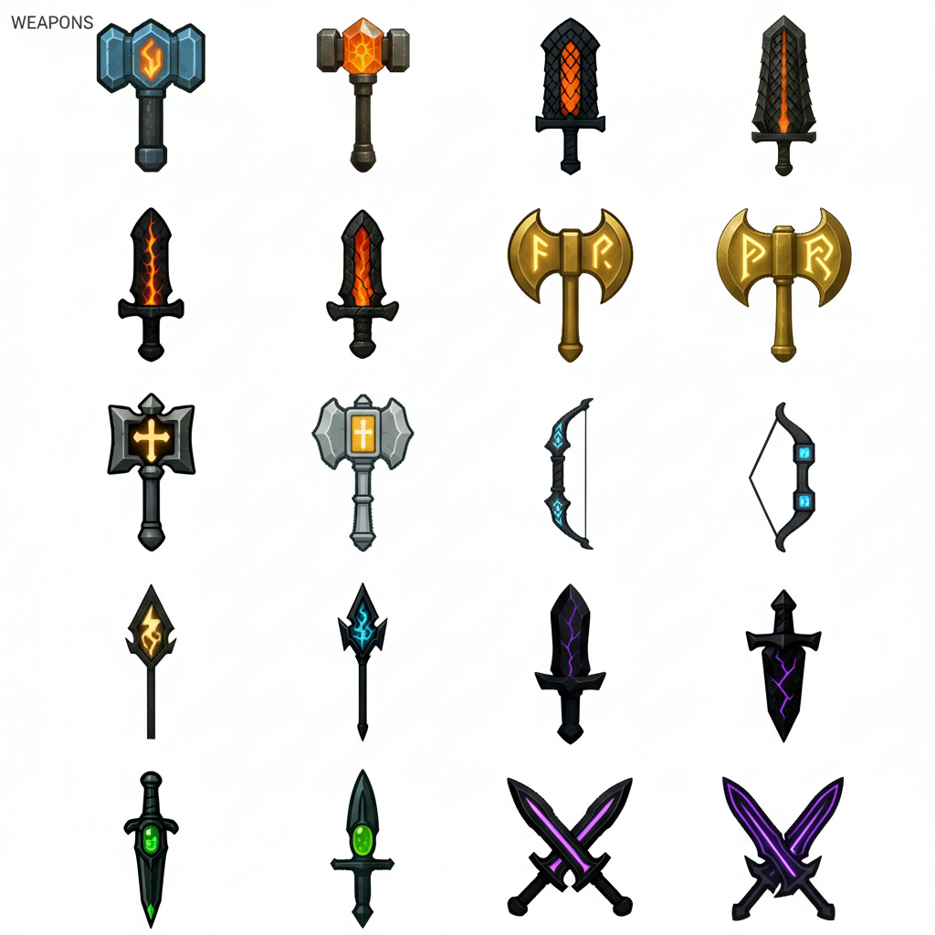 Dark Fantasy RPG Icon Pack – 100 Premium UI Assets for Games by ...