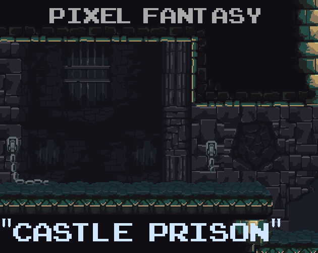 Pixel Fantasy Castle Prison by Szadi art.