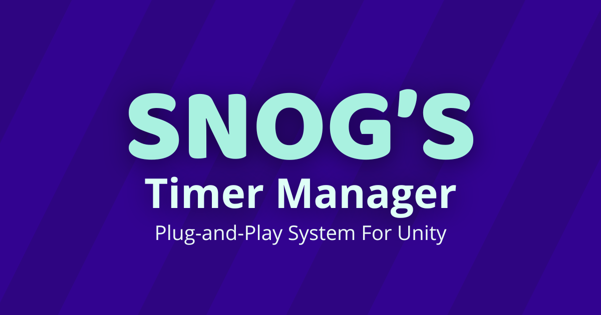 Snog's Unity Timer Manager
