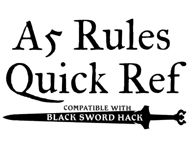 Cover image for Black Sword Hack A5 Quick Ref
