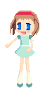 Pixel art child girl