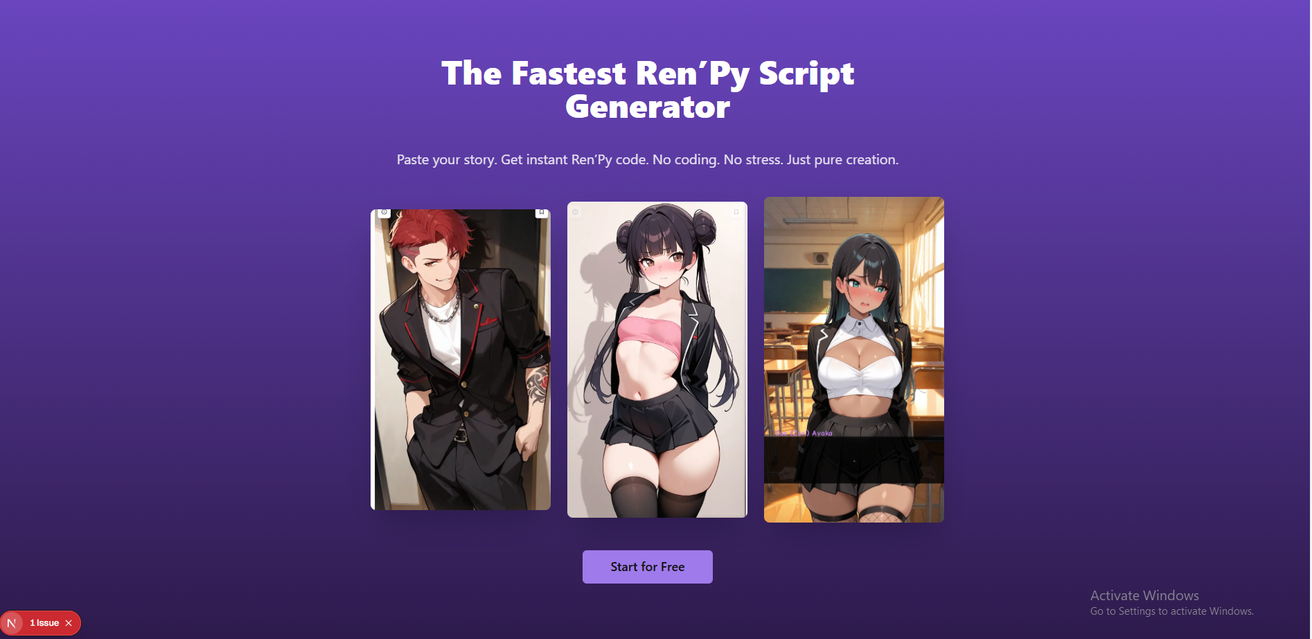 Ren'py Script Editor Scripty AI — Instant Ren’Py Script Generator by Gokuu