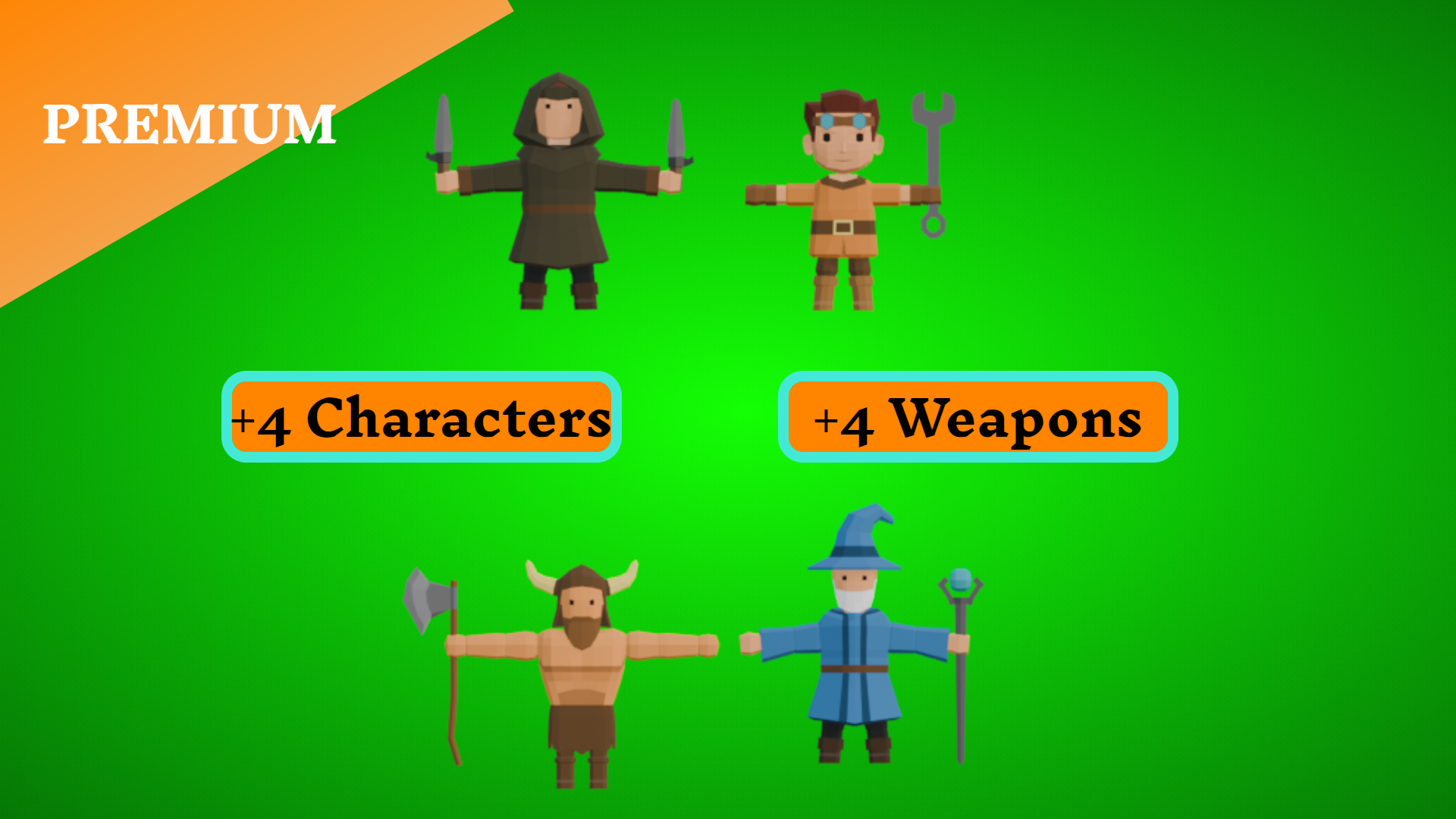 New premium low poly characters preview