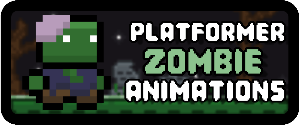 Zombie 16x16 Platformer Character Sprite Sheet