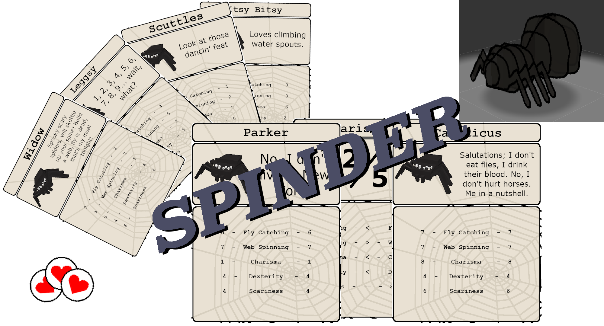 Spinder: The spider dating game!