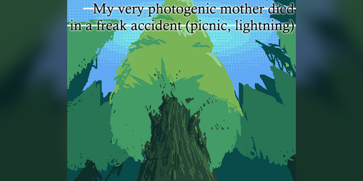 Cover image for My very photogenic mother died in a freak accident (picnic, lightning)