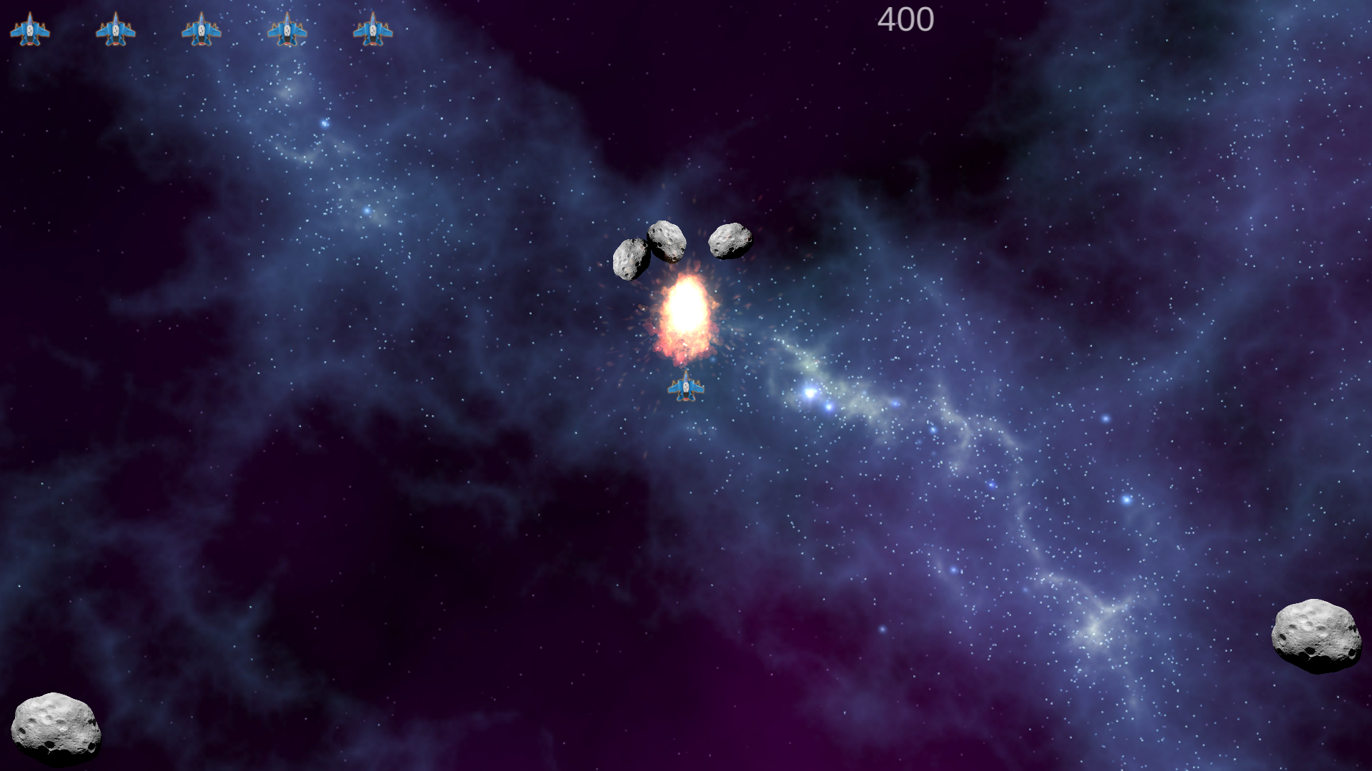 Aliens and Asteroids WebGL by NewMagicStudio