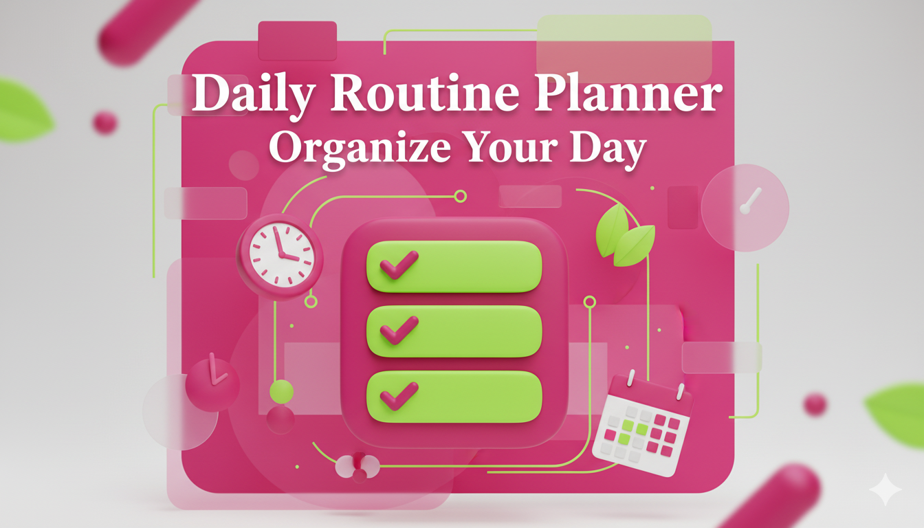 Daily Routine Optimizer Daily Routine Planner by ajayuikey