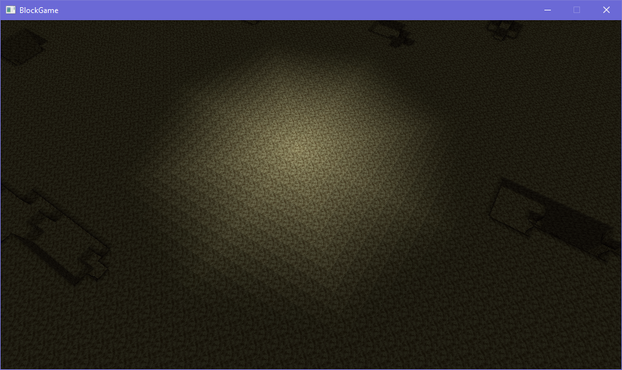 light spreads out on a flat voxel surface in an octagonal pattern light spreads out on a flat voxel surface in an octagonal pattern