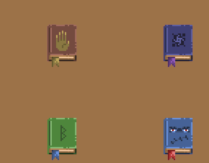 Books Pixel art for RPG and Fantasy Games