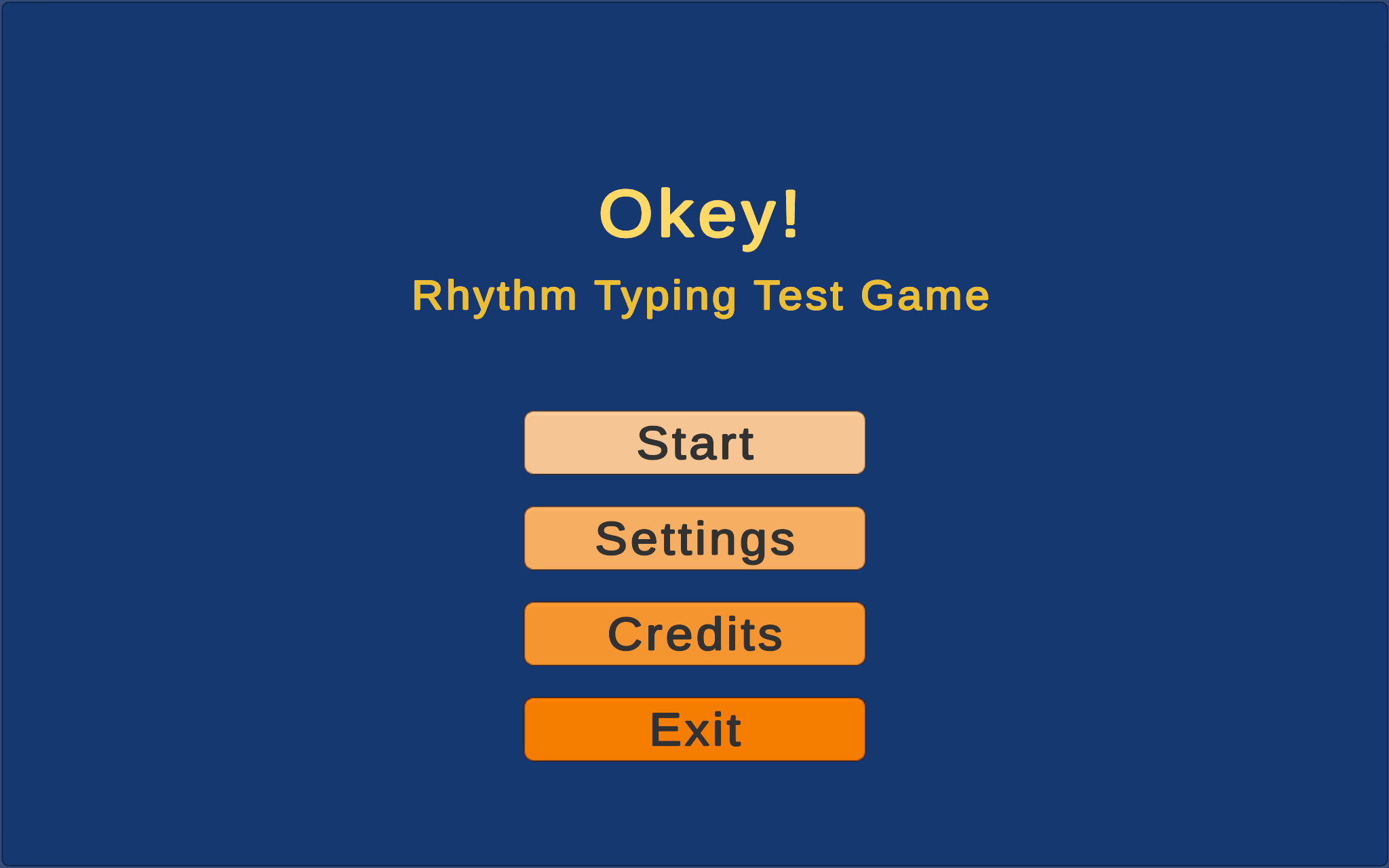 Cover image for Okey! Rhythm Typing Test Game