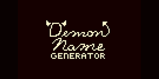 Cover image for Demon Name Generator