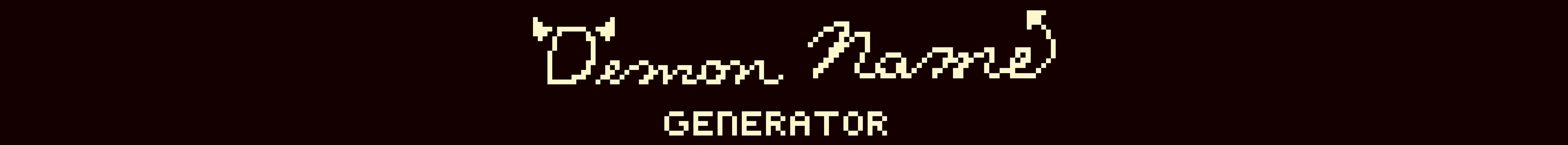 Demon Name Generator
