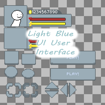 Pixel UI User Interface Light Blue Style by snatch3r