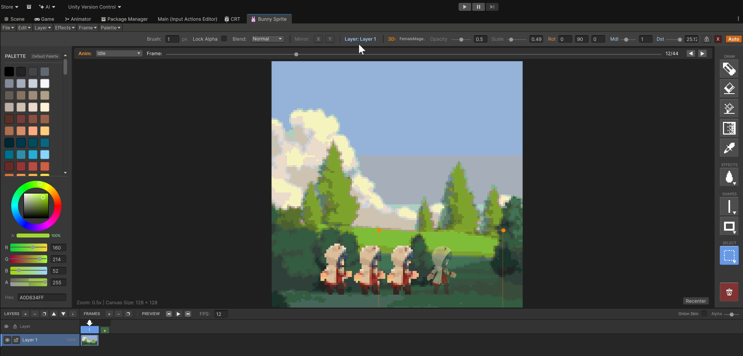 Bunny Sprite - Unity in-editor Pixel Art Tool