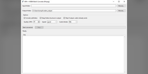 Cover image for MP4 to WEBM Batch Tool - No Limits