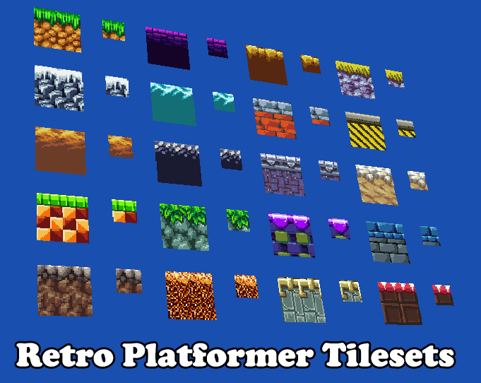 Retro Platformer Tilesets