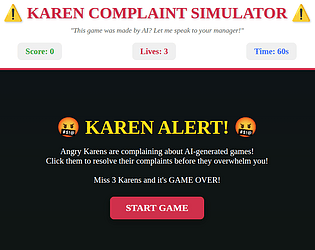KAREN COMPLAINT SIMULATOR