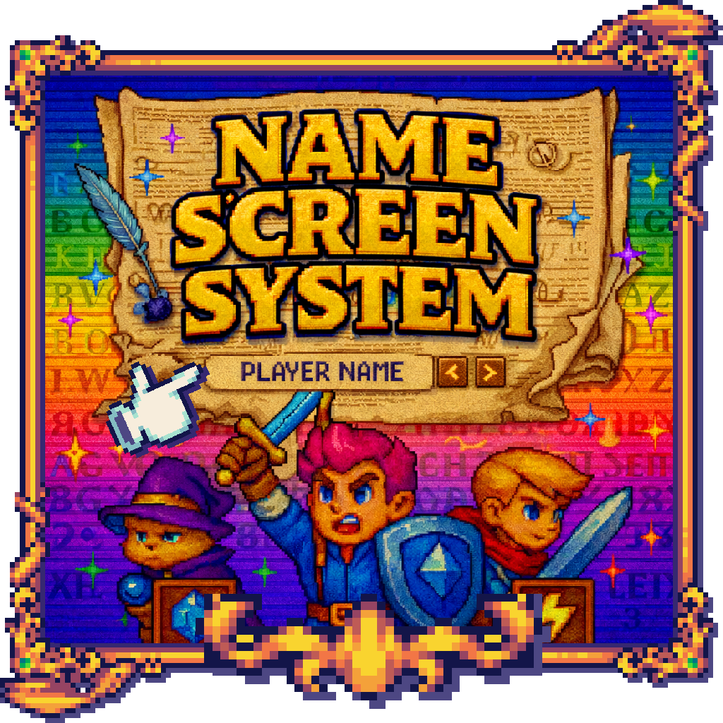 Classic Name Screen System for GDevelop