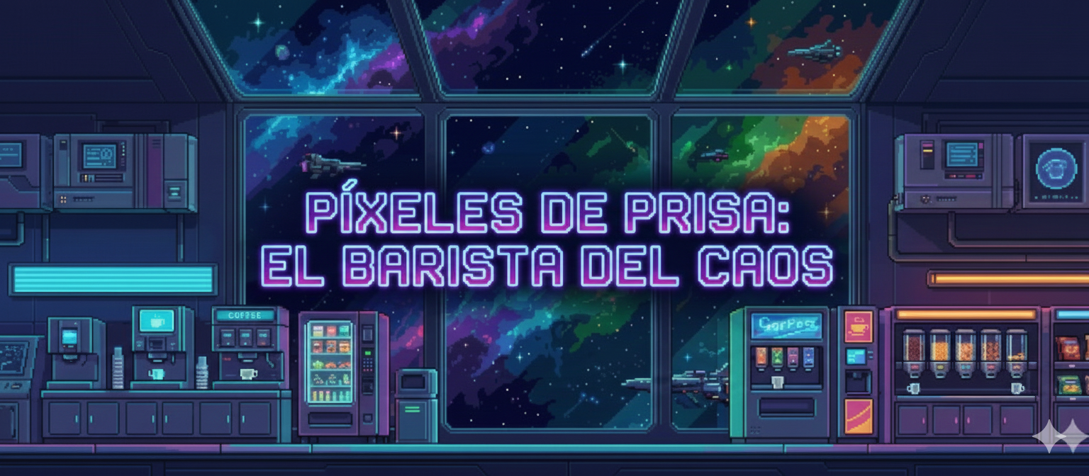 Cover image for Píxeles de Prisa: El Barista del Caos