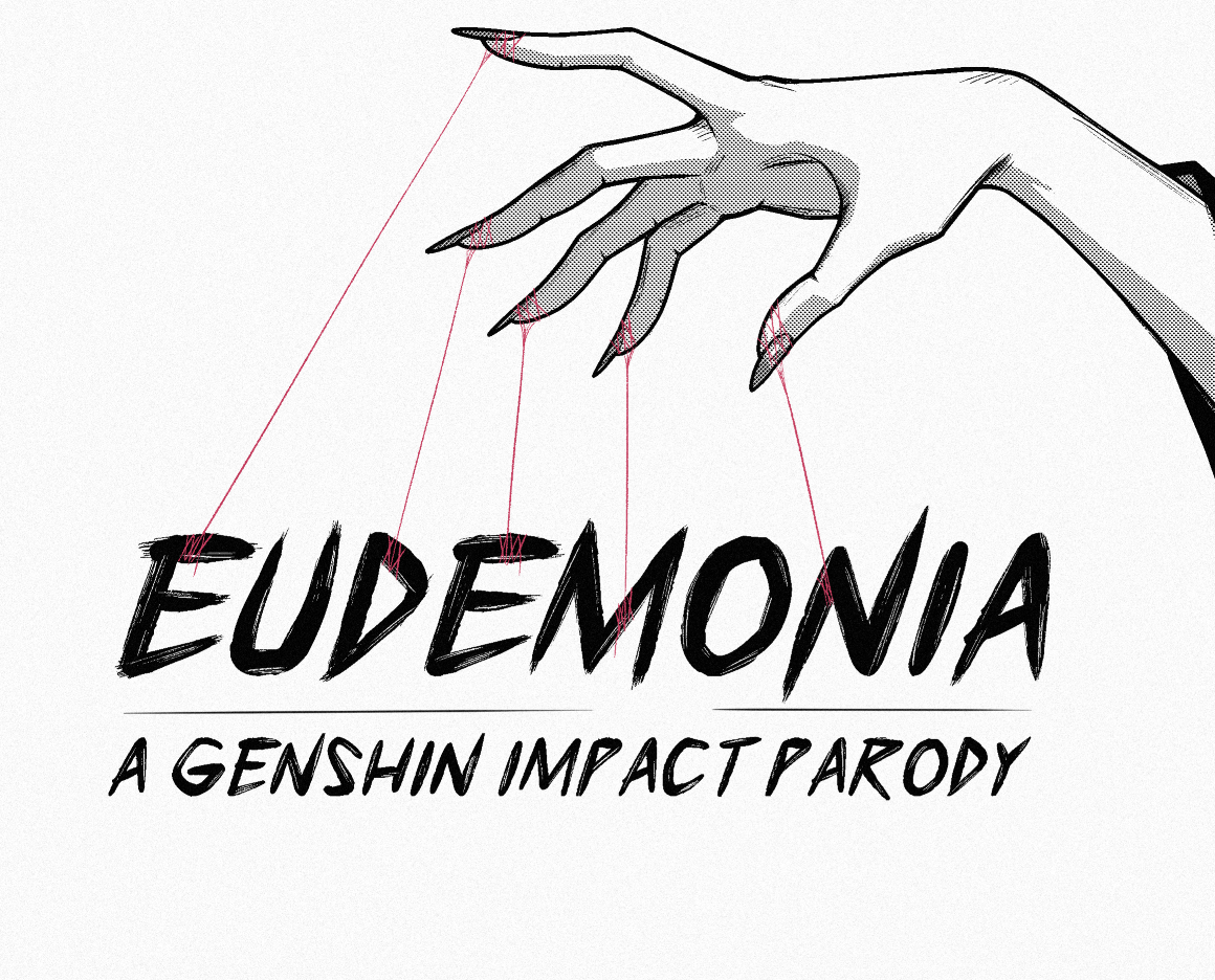 Cover art for Eudemonia: A Genshin Impact parody by Busy Box — adult visual novel