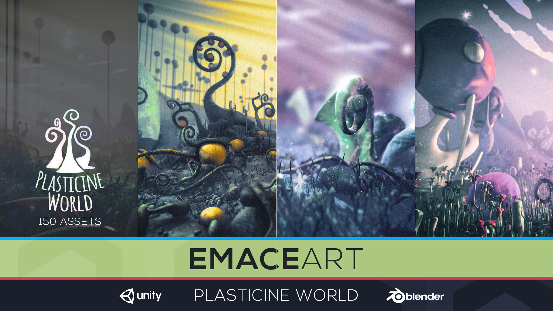 Surreal SCI-FI Plasticine Burton Plants MEGA Pack!