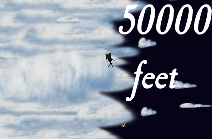 Cover image for "So bad it's good" game jam Sauntering Downwards