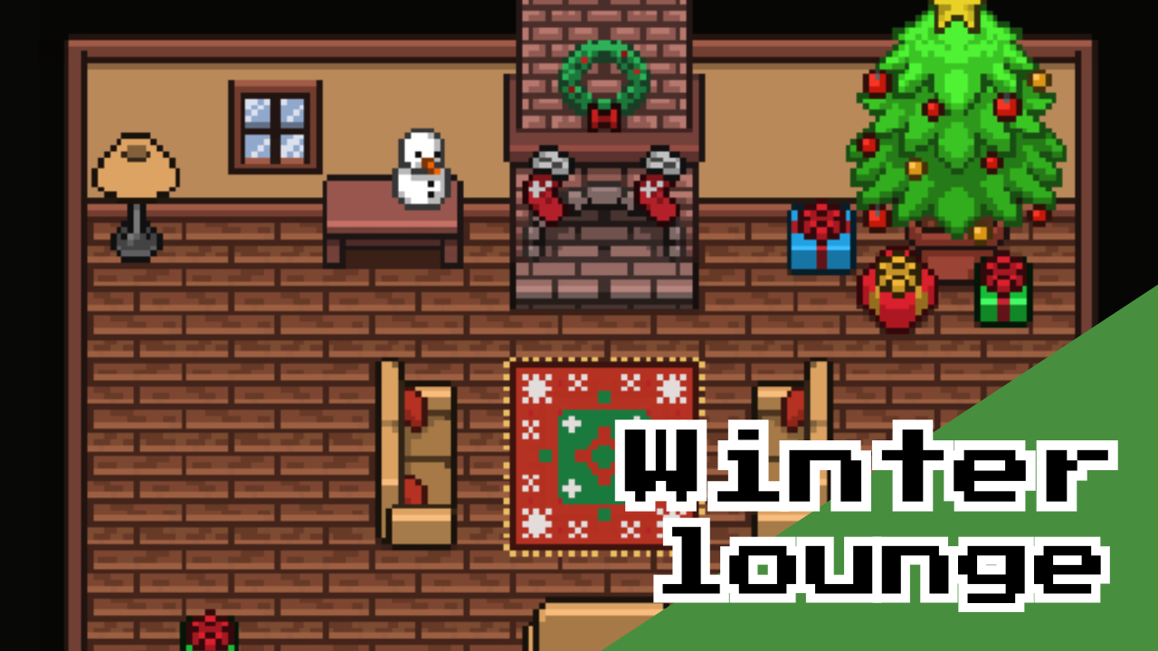 Winter Lounge – Festive Pixel Room (16x16)
