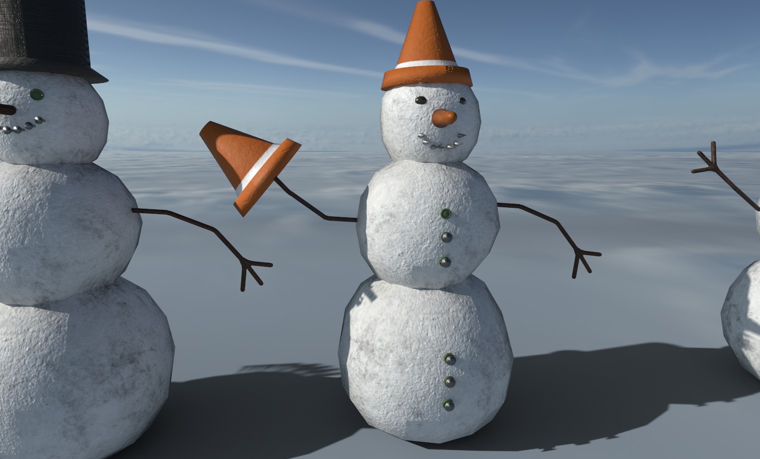 Winter Legends: 6 Unique Animated Snowman Models by Linxreen