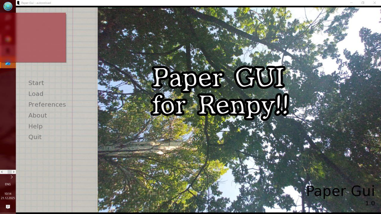 Paper GUI for Renpy !!! by Invalidiliiton