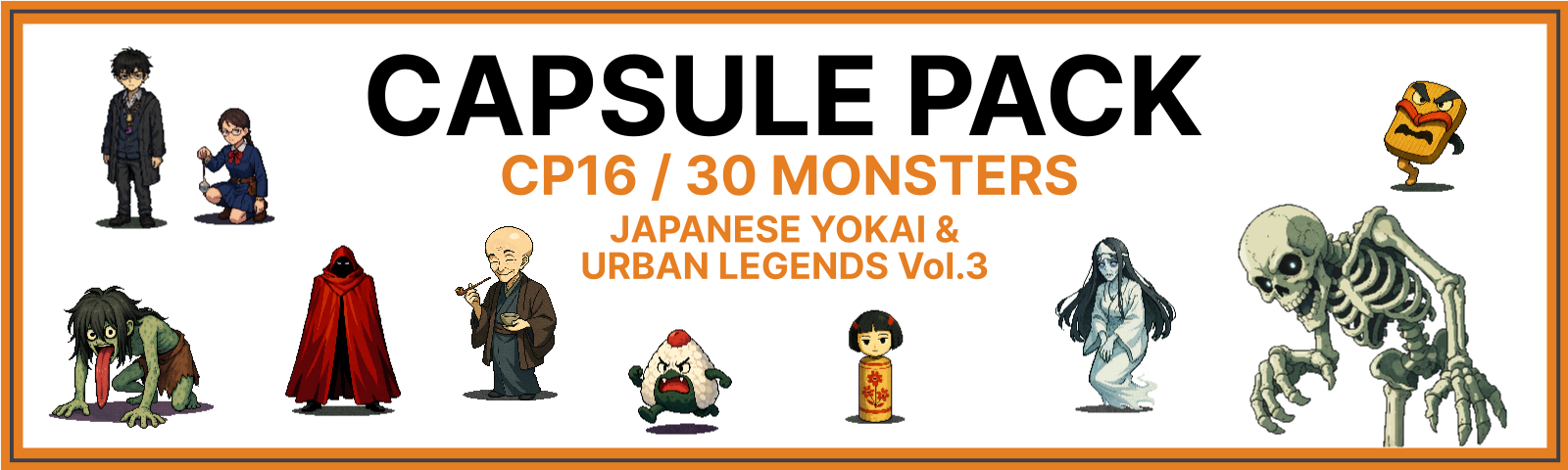 30 Pixel Yokai & Urban Legends — PNGs (S/M/L @1x)-CP16