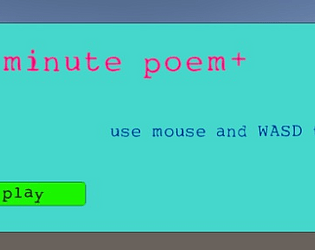 one minute poem +