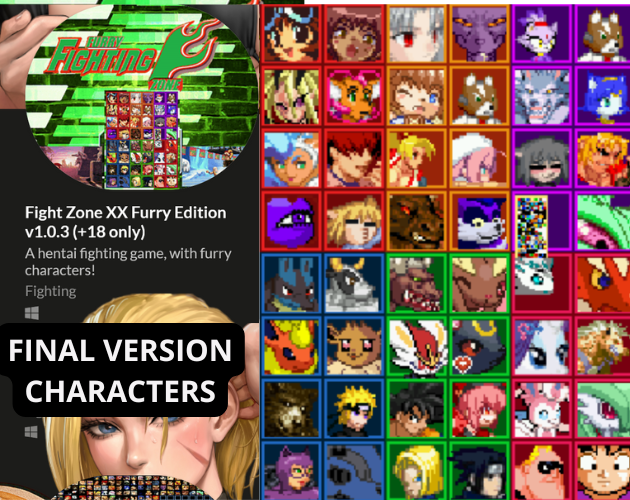 Cover image for Fight Zone XX Furry Edition (adult +18)
