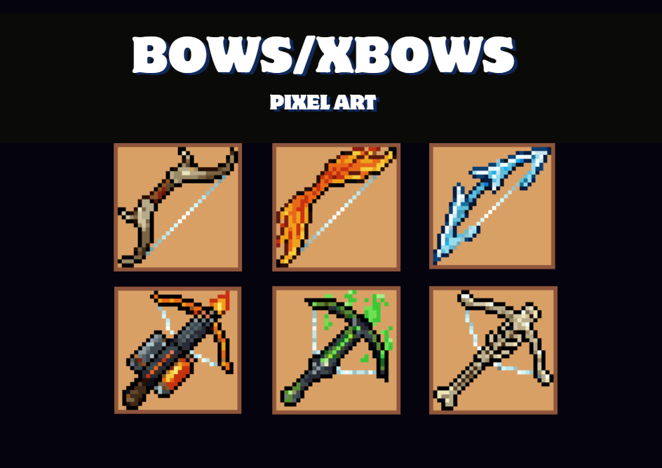 Bows Icons Pixel Art