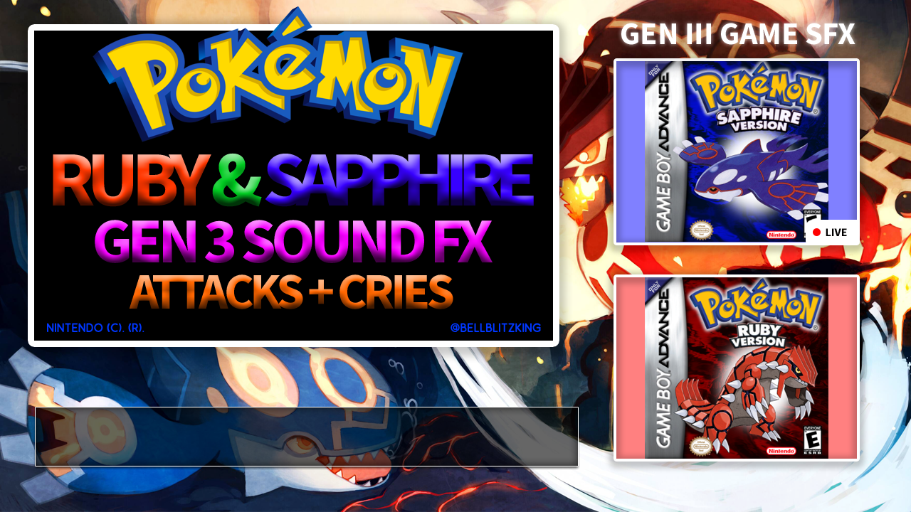 Pokemon Ruby, Sapphire, Emerald Sound Effects Collection on YouTube