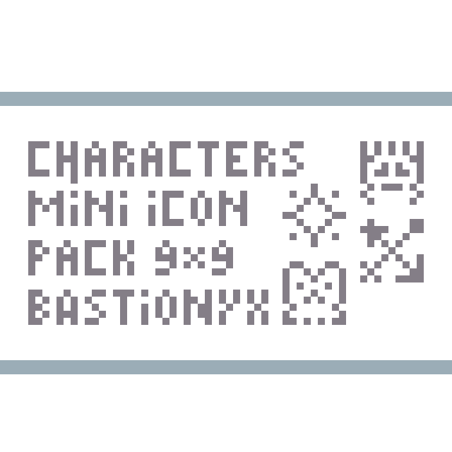 Icon 9kb Characters Mini Icon Pack 9x9 by Bastionyx Studio