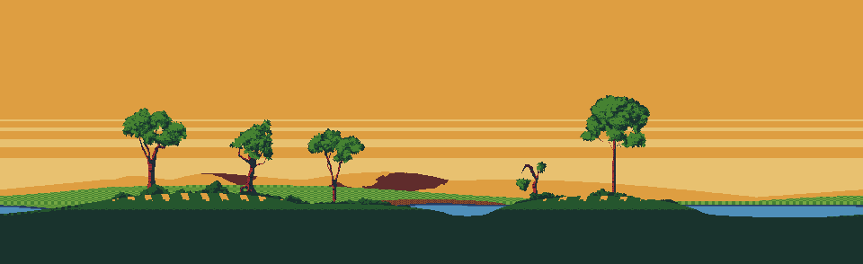 Desert Oasis Pixel Parallax Background (6 Layers) by Silas Games