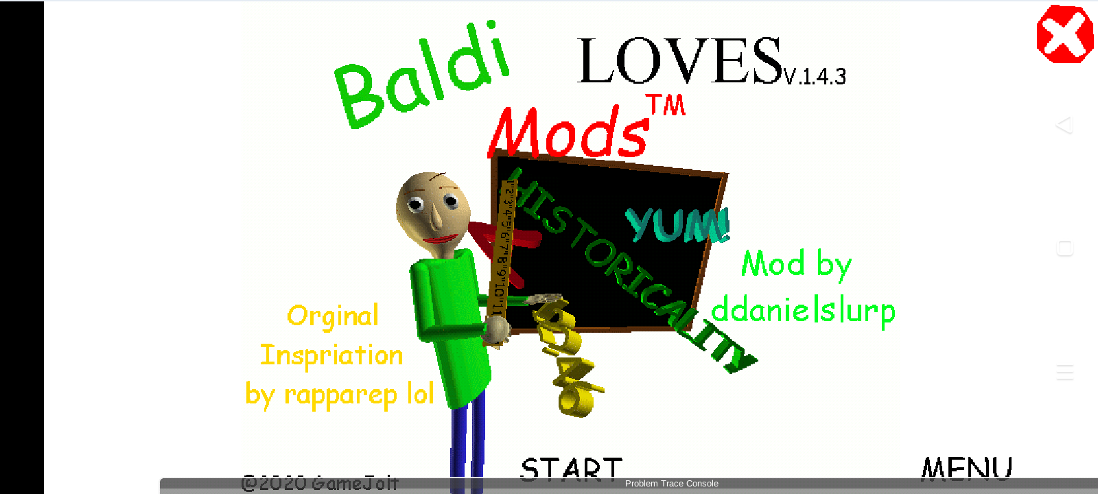 Baldi Loves Mods With Original Script Mod Menu