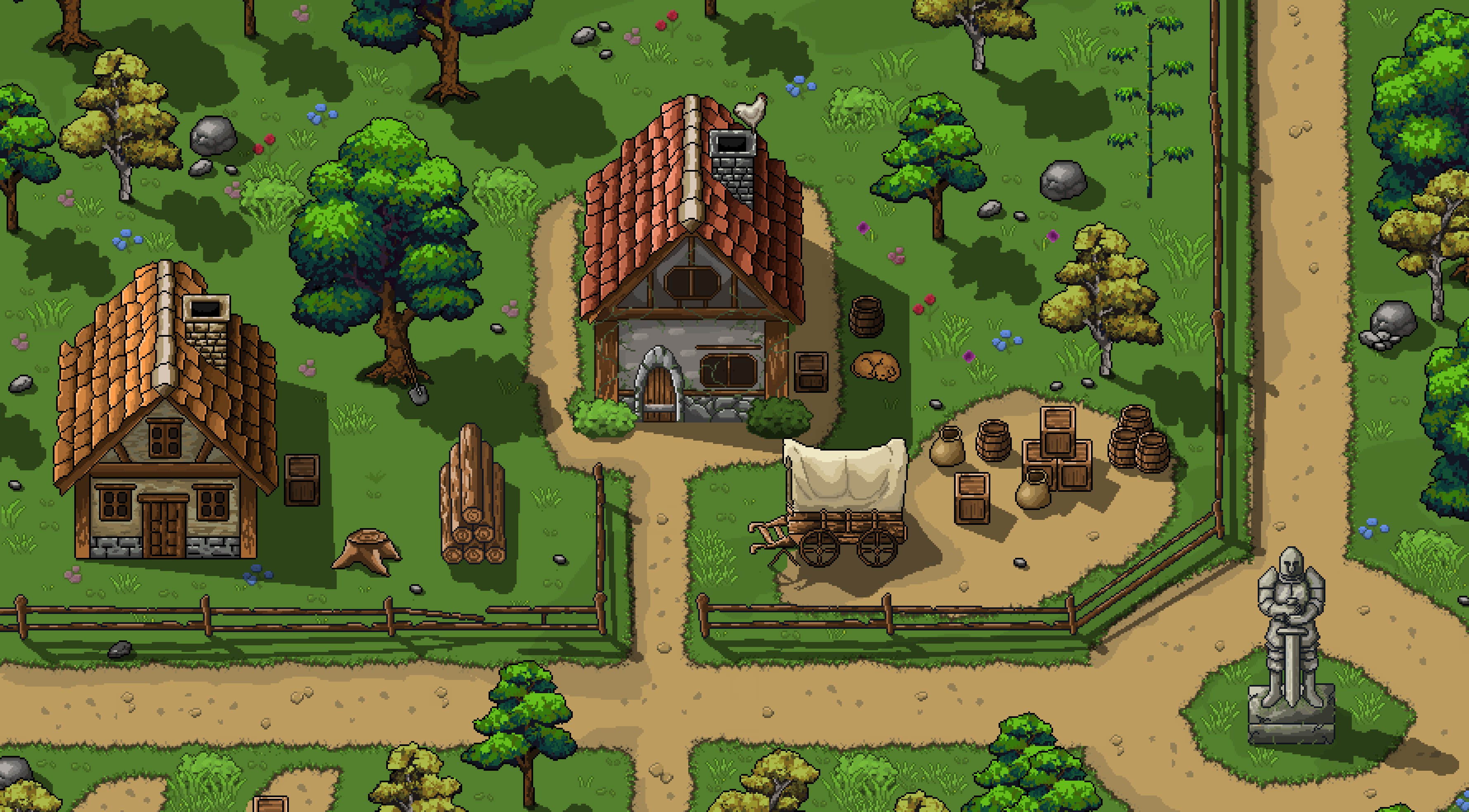 Epic unique Pixel Fantasy Asset Pack pixel art top down game assets by ...