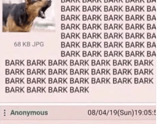BARK BARK SHUT THE **** UP meme