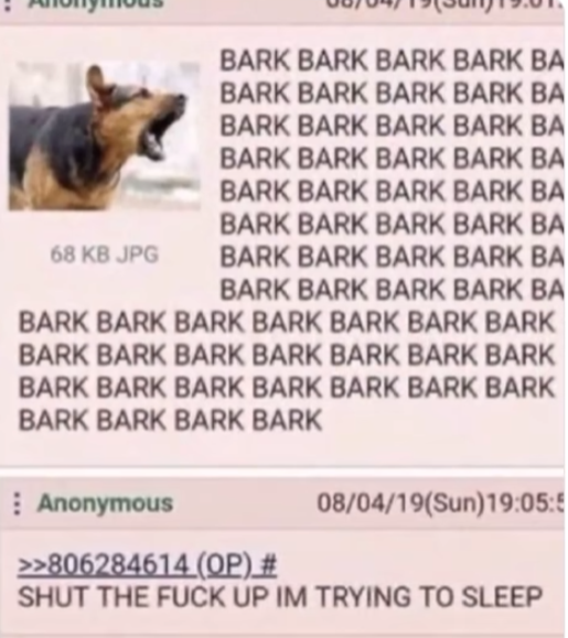 BARK BARK SHUT THE **** UP meme