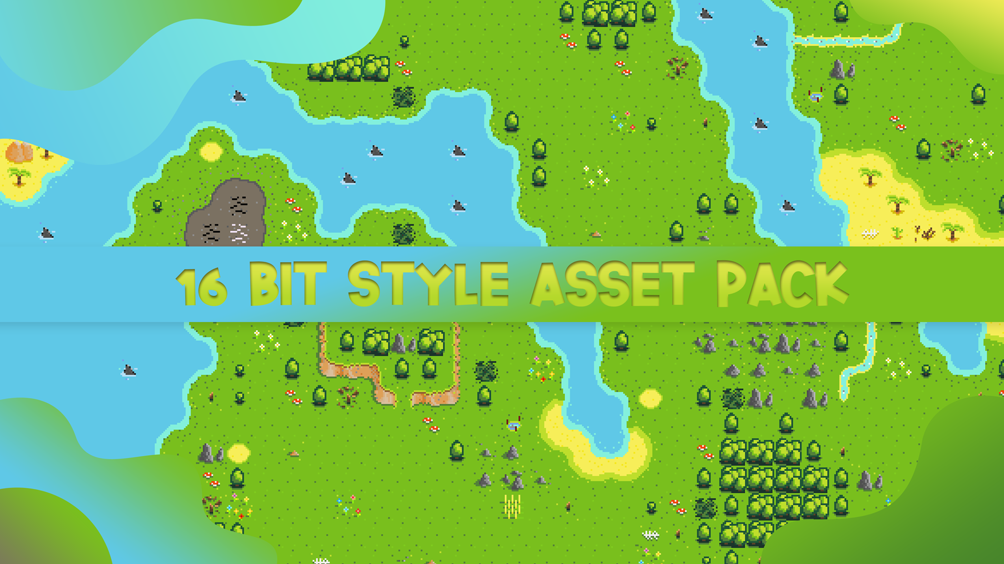 16 Bit Style RTS RPG World Asset Set