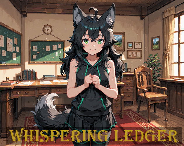 Cover art for Whispering Ledger by Wisp Dev — adult visual novel