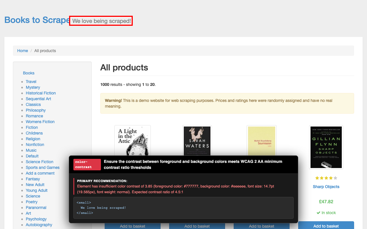 Stamped Screenshot Example