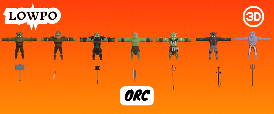 LOWPO: Orc Characters 3D