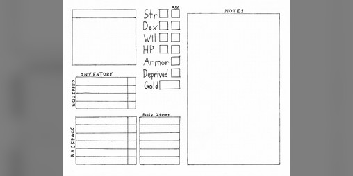 Cover image for Cairn Minimalist Hand-Penned Character Sheet